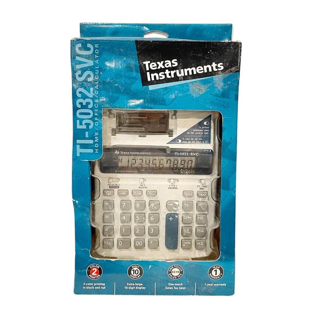 Texas Instruments TI-5032 SVC 2 Color Printing‎ Calculator XL 10 Digit Superview